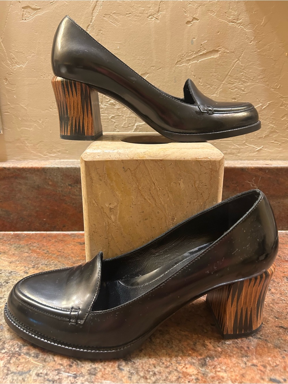 Fendi Decollete Vitello Spazz Loafer Heels